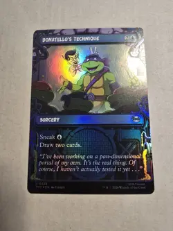 NM Showcase Foil Donatello's Technique, MTG, TMNT, Magic the Gathering, 228 - Image 1