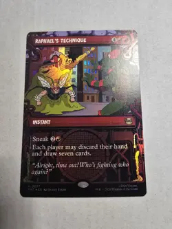 NM Showcase Foil Raphael's Technique, MTG, TMNT, Magic the Gathering, 237 - Image 1