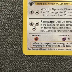 Tauros 47/64 Uncommon 1st Edition LP - Jungle WOTC Vintage Pokemon TCG - Image 5