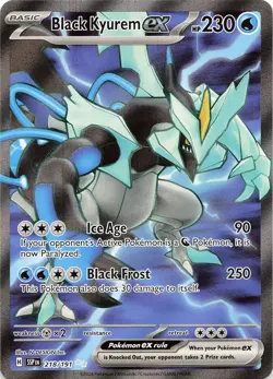 POKEMON Black Kyurem ex - #218/191 Holo SV08: Surging Sparks NM - Image 1