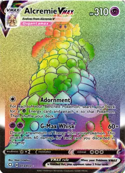 Pokemon TCG Alcremie VMAX 073/072 Shining Fates Secret Rare NM - Image 1