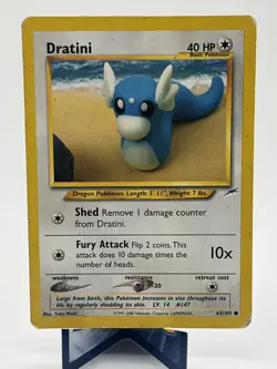 Pokemon TCG Neo Destiny DRATINI Regular, Common - 63/105 - Image 1
