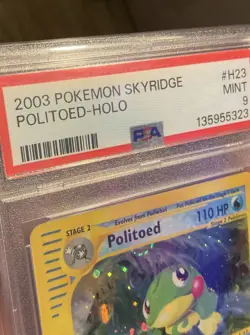 POLITOED Holo Rare #H23/H32 Pokemon Skyridge PSA 9 Half Swirl New Cert - Image 4