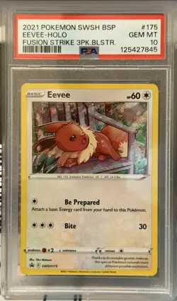 Pokemon Eevee SWSH175 Sword & Shield Promo Holo PSA 10 - Image 1