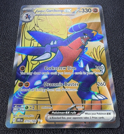 Pokemon: Cynthia's Garchomp ex Ultra Rare Full Art Holo 215/182 Destined Rivals - Image 2