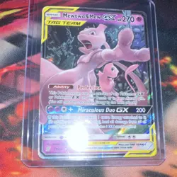 Pokemon Mewtwo & Mew GX 71/236 Ultra Rare Holo TAG TEAM GX 270 HP Psychic - Image 1