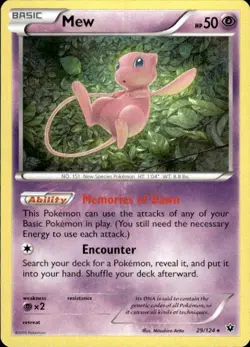 Pokemon Mew XY - Fates Collide 29/124 Light Play LP+ or Better - Image 1