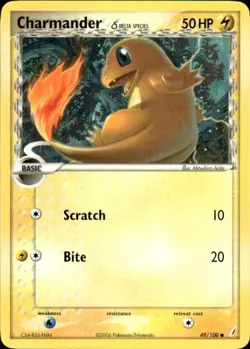 Pokemon Charmander (Delta Species) Crystal Guardians 49/100 Light Play LP - Image 1