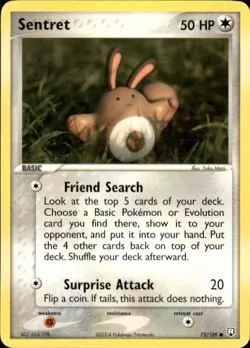 Pokemon Sentret Team Rocket Returns 75/109 Light Play LP+ or Better - Image 1