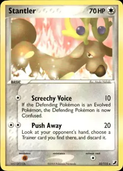 Pokemon Stantler Unseen Forces 32/115 Light Play LP+ or Better - Image 1