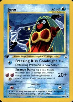 Pokemon Jynx 1st ed Neo Revelation 31/64 Light Play LP+ or Better - Image 1