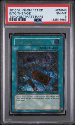 Yugioh - Into the Void TSHD-EN049 UTR 1st ED PSA 8 - Image 1
