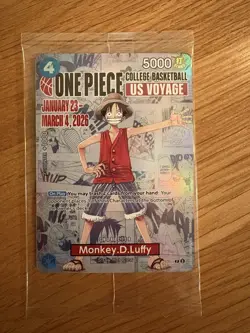 One Piece Promo Card Bandai Monkey.D.Luffy P-055 - Image 1