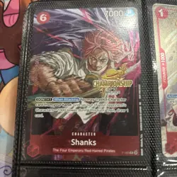 One Piece TCG Shanks P-083 CS Championship Pack 25-26 Stamped - Image 1