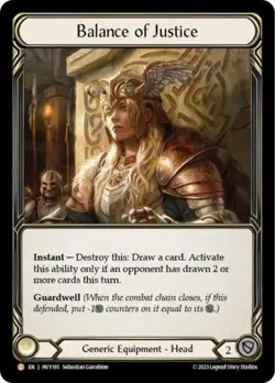 Flesh and Blood FAB Balance of Justice NM 1st EditionRainbow Foil Heavy Hitters - Image 1