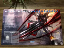 2021 DTCG Duel Playmat Digimon Blackwargreymon Trading Card Game Mat Pad & Bag - Image 1