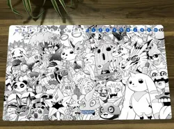 2022 New Digimon Adventure Family Playmat DTCG CCG Trading Card Game Mat & Bag - Image 1