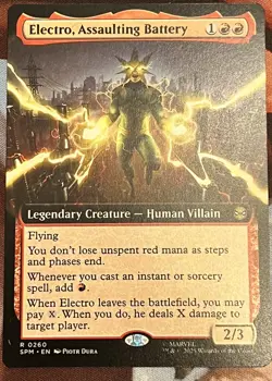 Electro, Assaulting Battery (Extended Art) [MTG SPM - 260] - NM never played - Image 1