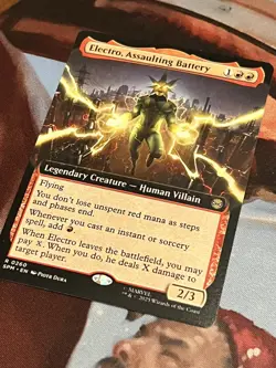 Electro, Assaulting Battery (Extended Art) [MTG SPM - 260] - NM never played - Image 3