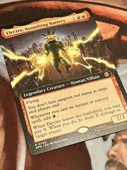 Electro, Assaulting Battery (Extended Art) [MTG SPM - 260] - NM never played - Image 4