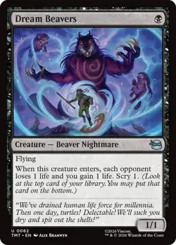 x4 NM (Playset) Dream Beavers, MTG, TMNT, Magic the Gathering, 62 - Image 1