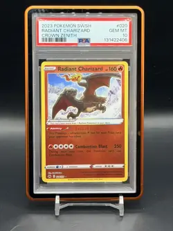 2023 Pokemon SWSH Crown Zenith Radiant Charizard #020 PSA 10 Gem Mint! - Image 1