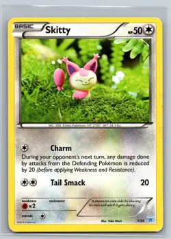 Skitty 1/30 XY Trainer Kit Latias Pokemon Card Colorless Basic Charm Tail Smack - Image 1