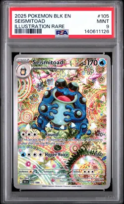 2025 POKEMON BLK EN-BLACK BOLT #105 SEISMITOAD PSA 9 - Image 1