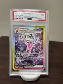 Pokemon TCG Prismatic Evolutions Espeon EX Sir 155/131 PSA 9 - Image 1