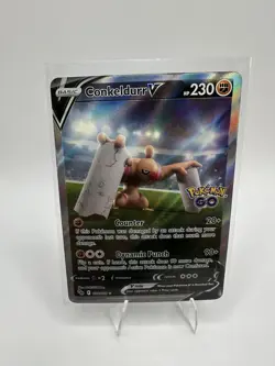 Conkeldurr V (Alternate Full Art) - 074/078 PGO Ultra Rare Pokemon GO NM - Image 1