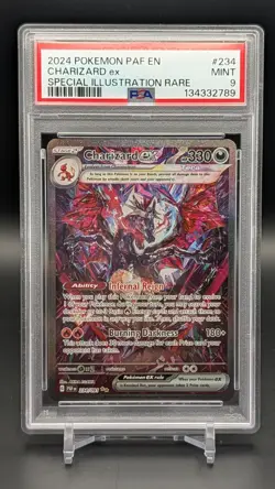 Pokemon Charizard ex 234/091 SV: Paldean Fates SIR Holo PSA 9 Mint - Image 1