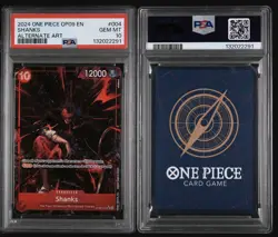 One Piece TCG Emperors in the New World Shanks Alternative Art OP09-004 PSA 10 - Image 3