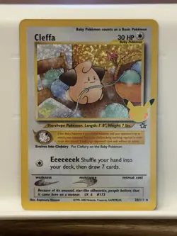 TCG Card 20/111 Cleffa Holo Pokemon Celebrations Classic Collection NM - Image 1