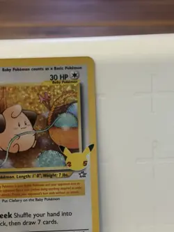 TCG Card 20/111 Cleffa Holo Pokemon Celebrations Classic Collection NM - Image 3