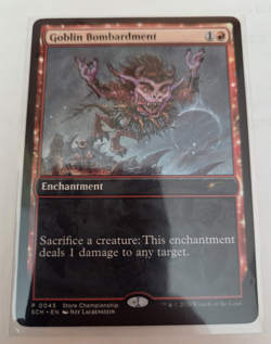 MTG, Goblin Bombardment Game Day & Store Championship Promos Regular NM - Image 1