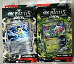2024 Pokemon TCG Ex Battle Deck Iron Leaves EX & Melmetal EX Lot Of 2 Sealed (B) - Image 1