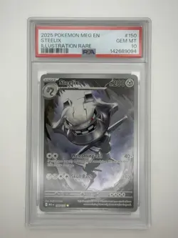 2025 POKEMON MEG EN-MEGA EVOLUTION ILLUSTRATION RARE #150 STEELIX PSA 10 - Image 1