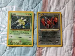 Scyther 17/32 2nd Base Set And Scizor 10/75 Neo Discovery Pokemon TCG - Image 1