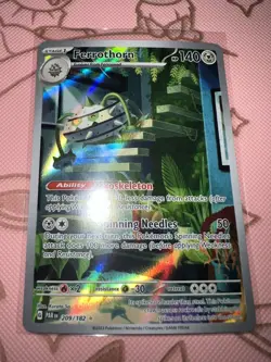 Ferrothorn 209/182 Illustration Rare Holo Pokemon SV: Paradox Rift NM - Image 1