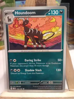 Reverse Holofoil - Houndoom - 133/197 - SV03: Obsidian Flames - NM - Image 1