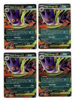 Pokemon TCG Phantasmal Flames - 4x Mega Gengar ex 056/094 - English - Image 1