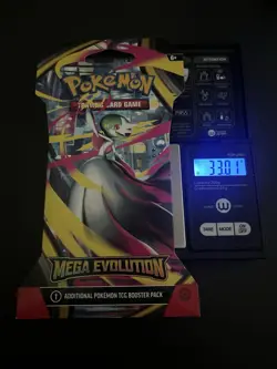 (VERY HEAVY) 33.01g Pokemon TCG Mega Evolution Sleeved Booster Pack (SEALED)✅ - Image 1