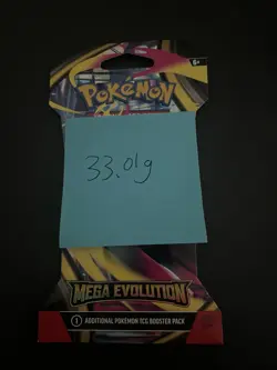 (VERY HEAVY) 33.01g Pokemon TCG Mega Evolution Sleeved Booster Pack (SEALED)✅ - Image 3