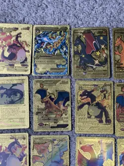 5 Brand New 55 PCS Gold Foil Fan Art Cards Pack Charizard,Greninja,Pikachu+More! - Image 5
