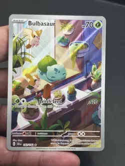 Pokemon TCG Stellar Crown Bulbasaur Holo Rare Card 143/142 Sv07 IR NM Condition - Image 2