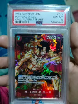 PSA 10 Portgas D. Ace Art Japanese Paramount War OP02-013 One Piece card TCG - Image 1