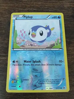Pokemon Legendary Treasures Piplup 33/113 Reverse Holo Card - Image 1