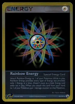 Pokemon Card - Rainbow Energy Ruby and Sapphire 80/82 Rare Reverse Holo - Image 1