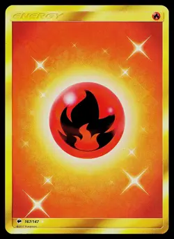 Pokemon Card - Fire Energy Burning Shadows 167/147 Secret Rare - Image 1