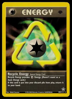 Pokemon Card - Recycle Energy Neo Genesis 105/111 Rare 1st Edition - Image 1